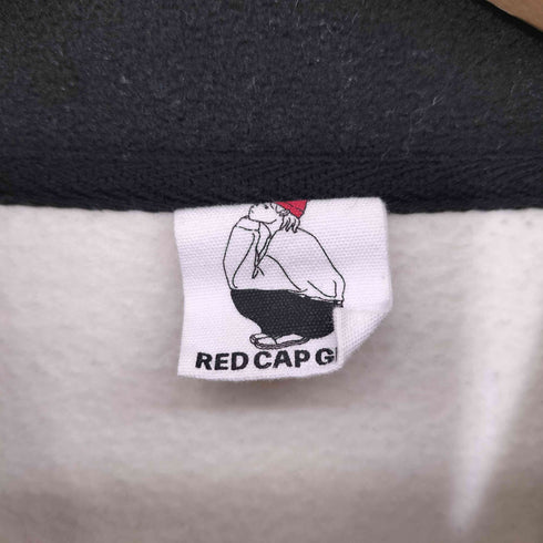RED CAP GIRL サイドライン フリース ハーフジップ プルオーバー ロゴ刺繍 メンズ JPN:L