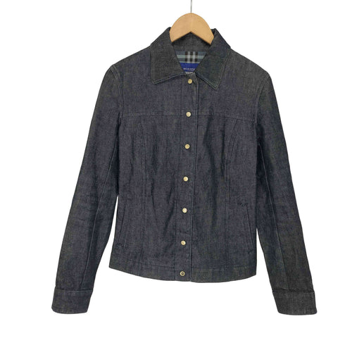 バーバリーブルーレーベル BURBERRY BLUE LABEL 裏地ノヴァチェック デニム シャツジャケット レディース 38