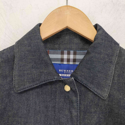 バーバリーブルーレーベル BURBERRY BLUE LABEL 裏地ノヴァチェック デニム シャツジャケット レディース 38