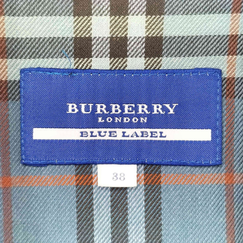 バーバリーブルーレーベル BURBERRY BLUE LABEL 裏地ノヴァチェック デニム シャツジャケット レディース 38