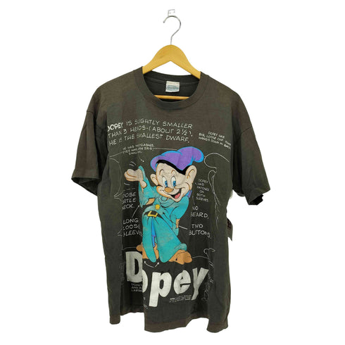 90s キャラクタープリントクルーネックTシャツ メンズ