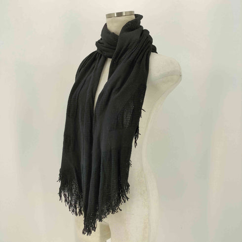 イッセイミヤケ ISSEY MIYAKE A-POC メッシュ ニット フリンジ ストール レディース