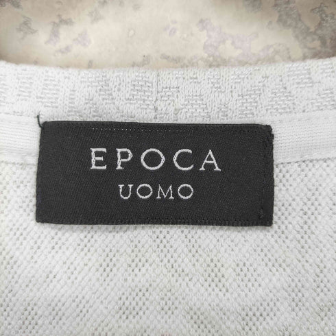 エポカウォモ Epoca uomo ラインストーンロゴ ジャガード クルーネックTシャツ メンズ 46