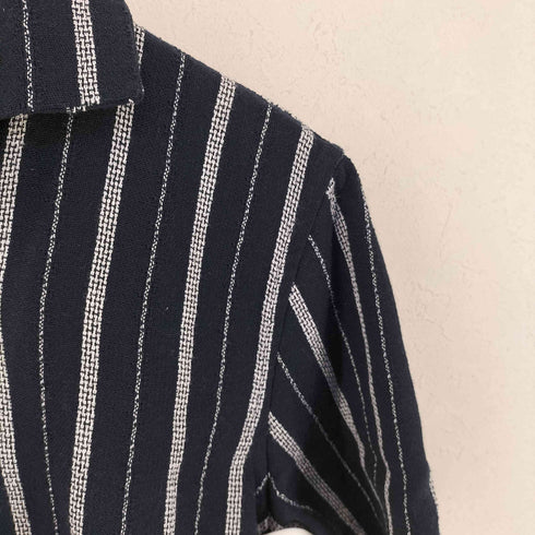 ザラ ZARA オープンカラーストライプシャツ メンズ import:S