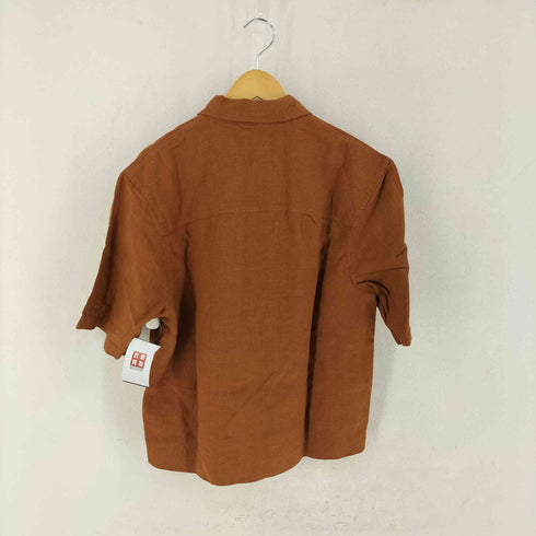 ザラ ZARA オープンカラーリネンシャツ メンズ import:S