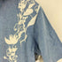 ザラ ZARA 刺繍入り オープンカラーリネン混コットンシャツ メンズ import:S