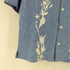 ザラ ZARA 刺繍入り オープンカラーリネン混コットンシャツ メンズ import:S