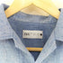 ザラ ZARA 刺繍入り オープンカラーリネン混コットンシャツ メンズ import:S