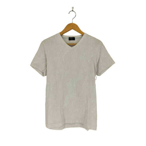 エポカウォモ Epoca uomo 総柄 ジャガード Vネック Tシャツ メンズ 46