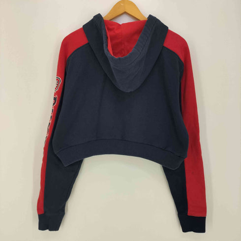 チャンピオン Champion カレッジ刺繍 クロップド プルオーバーパーカー レディース import:L