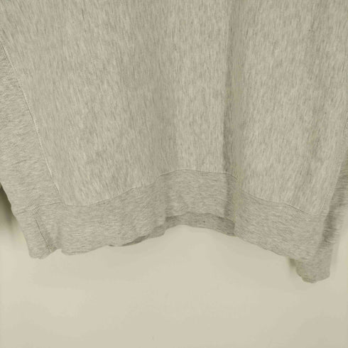 BLUE84 コットンポリ 裏起毛 杢グレー アッシュ REVERSE WEAVE 型 クルーネック スウェット メンズ import:XL