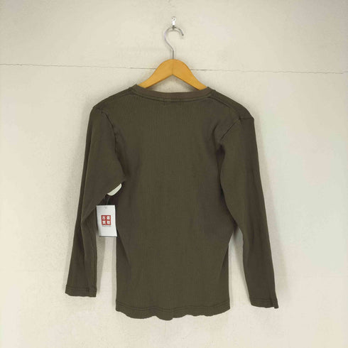 エポカウォモ Epoca uomo リブ編みジャージーヘンリーネック カットソー メンズ 46