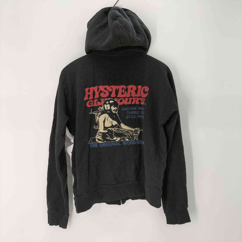 ヒステリックグラマー HYSTERIC GLAMOUR バイクガールプリント ジップパーカー メンズ JPN:M M