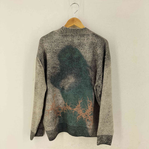 ザラ ZARA ABSTRACT PRINT FOIL FINISH CARDIGAN メンズ import:L