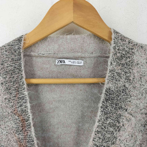 ザラ ZARA ABSTRACT PRINT FOIL FINISH CARDIGAN メンズ import:L