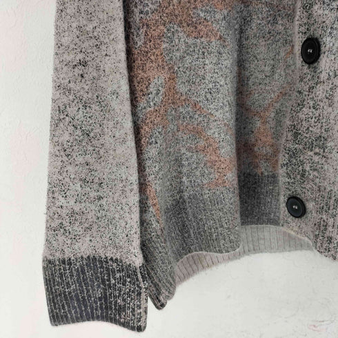 ザラ ZARA ABSTRACT PRINT FOIL FINISH CARDIGAN メンズ import:L
