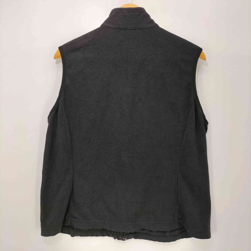 ランズエンド LANDS END 00s 企業名刺繍 ジップアップ フリース ベスト メンズ import:L