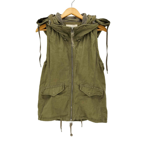 ゴア goa MILITALY VEST JACKET ミリタリー フーデッド ベスト Y2K レディース FREE