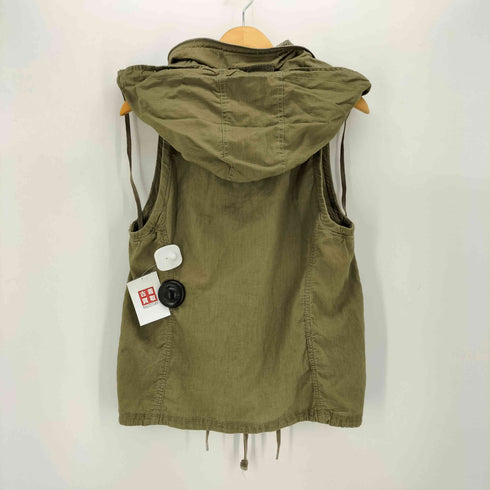 ゴア goa MILITALY VEST JACKET ミリタリー フーデッド ベスト Y2K レディース FREE