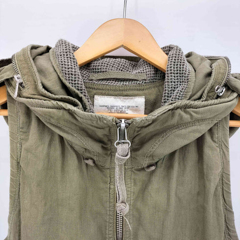 ゴア goa MILITALY VEST JACKET ミリタリー フーデッド ベスト Y2K レディース FREE