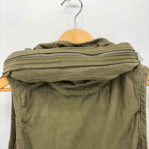 ゴア goa MILITALY VEST JACKET ミリタリー フーデッド ベスト Y2K レディース FREE