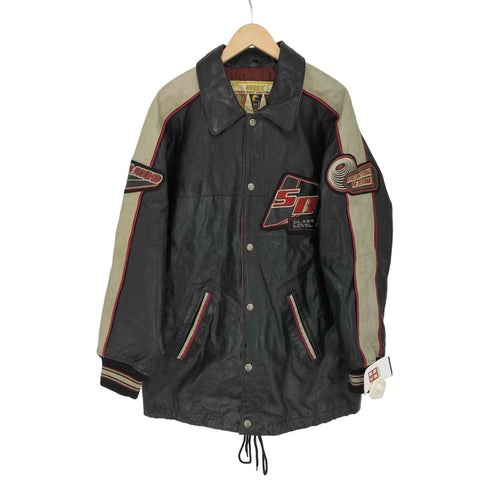 アヴィレックス AVIREX 80-90s バックロゴ レザー バーシティージャケット メンズ import:S