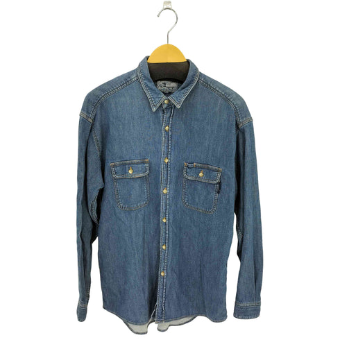 ケンゾージーンズ KENZO JEANS 90s 北斎タグ デニム L/S シャツ メンズ FREE