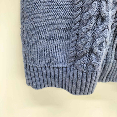 エルエルビーン L.L.Bean ケーブル編み コットン フルジップ ニットセーター ドライバース レディース import:S
