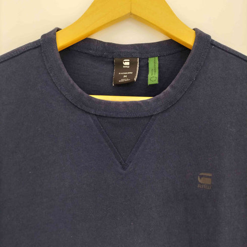 ジースターロー G-STAR RAW PREMIUM CORE R T S/S ロゴプリント 前Vガゼット Tシャツ メンズ import:M