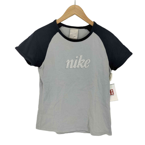 ナイキ NIKE 00s ラグラン ロゴ刺繍 チビT レディース import:M