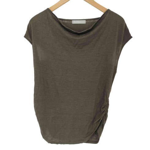 ダーマコレクション DAMA collection ボートネック ノースリーブ カットソー レディース import:M