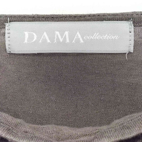ダーマコレクション DAMA collection ボートネック ノースリーブ カットソー レディース import:M