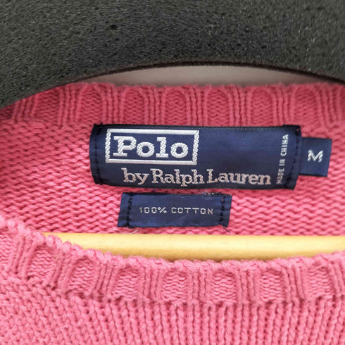 ポロバイラルフローレン Polo by RALPH LAUREN 90s ポニー刺繍 コットン ニット セーター メンズ import:S