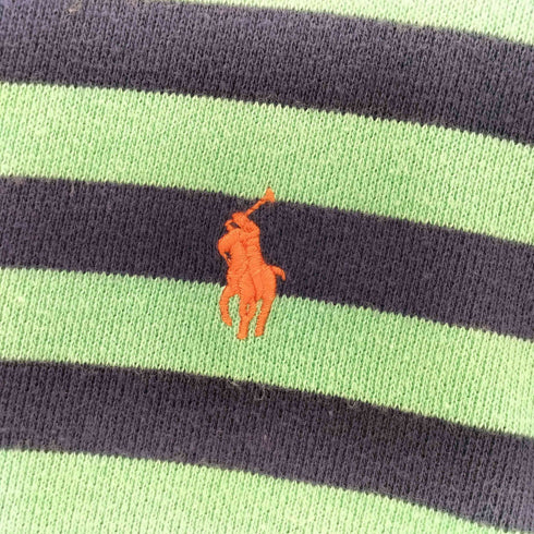 ポロバイラルフローレン Polo by RALPH LAUREN ポニー 刺繍 ボーダー ジップアップ パーカー メンズ XL(18-20)