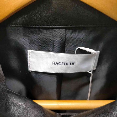 レイジブルー RAGEBLUE 25AW ヴィンテージライク BIG フェイクレザー ジャケット ブルゾン メンズ FREE