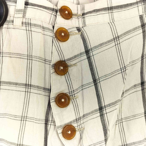 ヴィヴィアンウエストウッドマン Vivienne Westwood MAN チェック柄 コットンリネン 変形サルエルパンツ メンズ 48