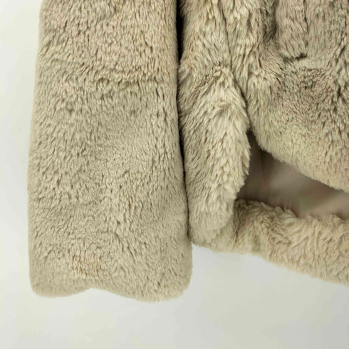 ザラ ZARA フェイクファー ジップアップ フーデッド ジャケット レディース import:M