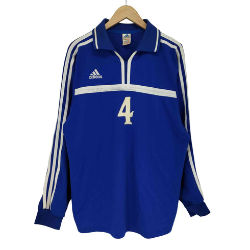 アディダス adidas 90-00s ナンバリングゲーム ジャージ ユニフォーム ゲームシャツ メンズ import:L