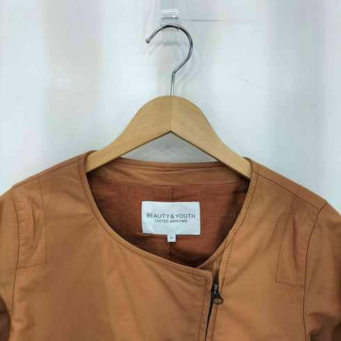 ビューティーアンドユースユナイテッドアローズ BEAUTY & YOUTH UNITED ARROWS 山羊革 ノーカラーレザージャケット レディース JPN:M