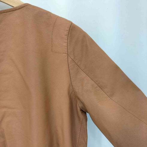 ビューティーアンドユースユナイテッドアローズ BEAUTY & YOUTH UNITED ARROWS 山羊革 ノーカラーレザージャケット レディース JPN:M