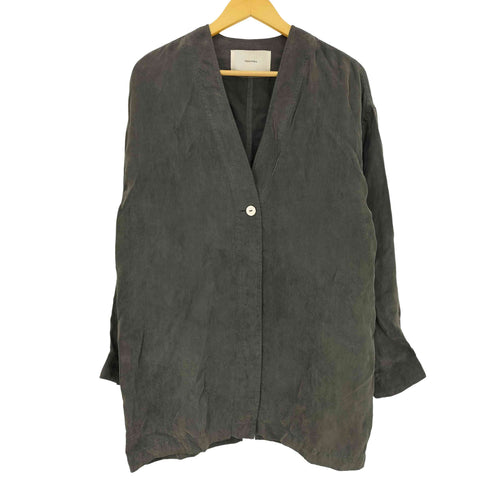 トゥデイフル TODAYFUL Collarless Satin Shirts カラーレスサテンシャツ レディース FREE