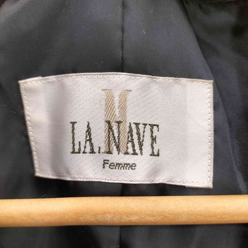 LA NAVE ラムレザーハーフコート レディース FREE
