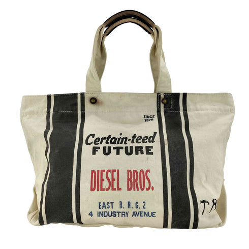 ディーゼル DIESEL CERTAIN-TEED FUTURE ロゴ キャンバス トートバッグ メンズ