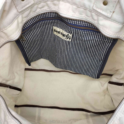 ディーゼル DIESEL CERTAIN-TEED FUTURE ロゴ キャンバス トートバッグ メンズ