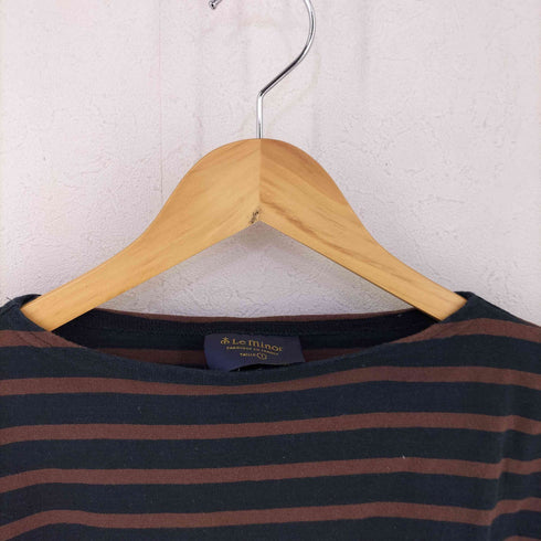 ルミノア Le minor ボーダーボートネックTシャツ メンズ JPN:1