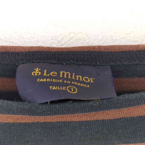 ルミノア Le minor ボーダーボートネックTシャツ メンズ JPN:1