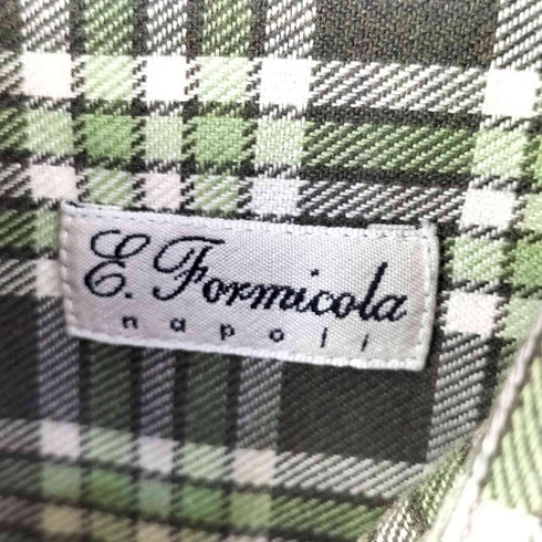 エッリコフォルミコラ ERRICO FORMICOLA チェック L/S シャツ メンズ 14 1/2