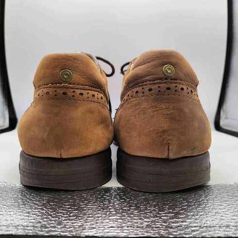 ディーゼル DIESEL スエード キャンバス 切り替え ウイングチップ レザー シューズ メンズ 41