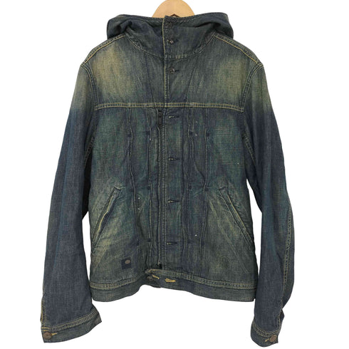 ディーゼル DIESEL 裏ブランケット フーデッド デニムジャケット メンズ M