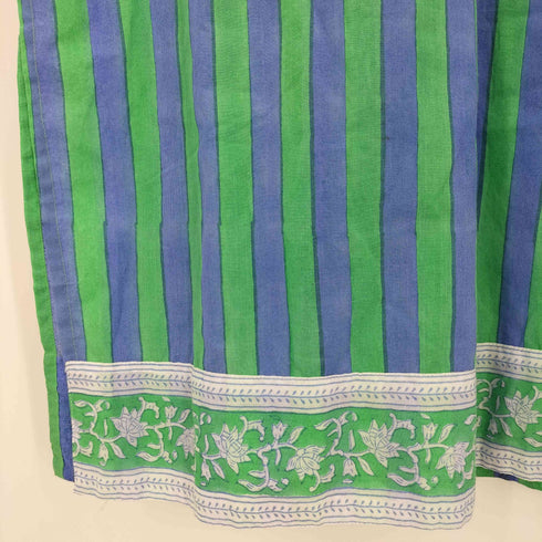 .ISLE FROCK SZ Blockprints コットン ストライプカフタンドレス レディース JPN:S